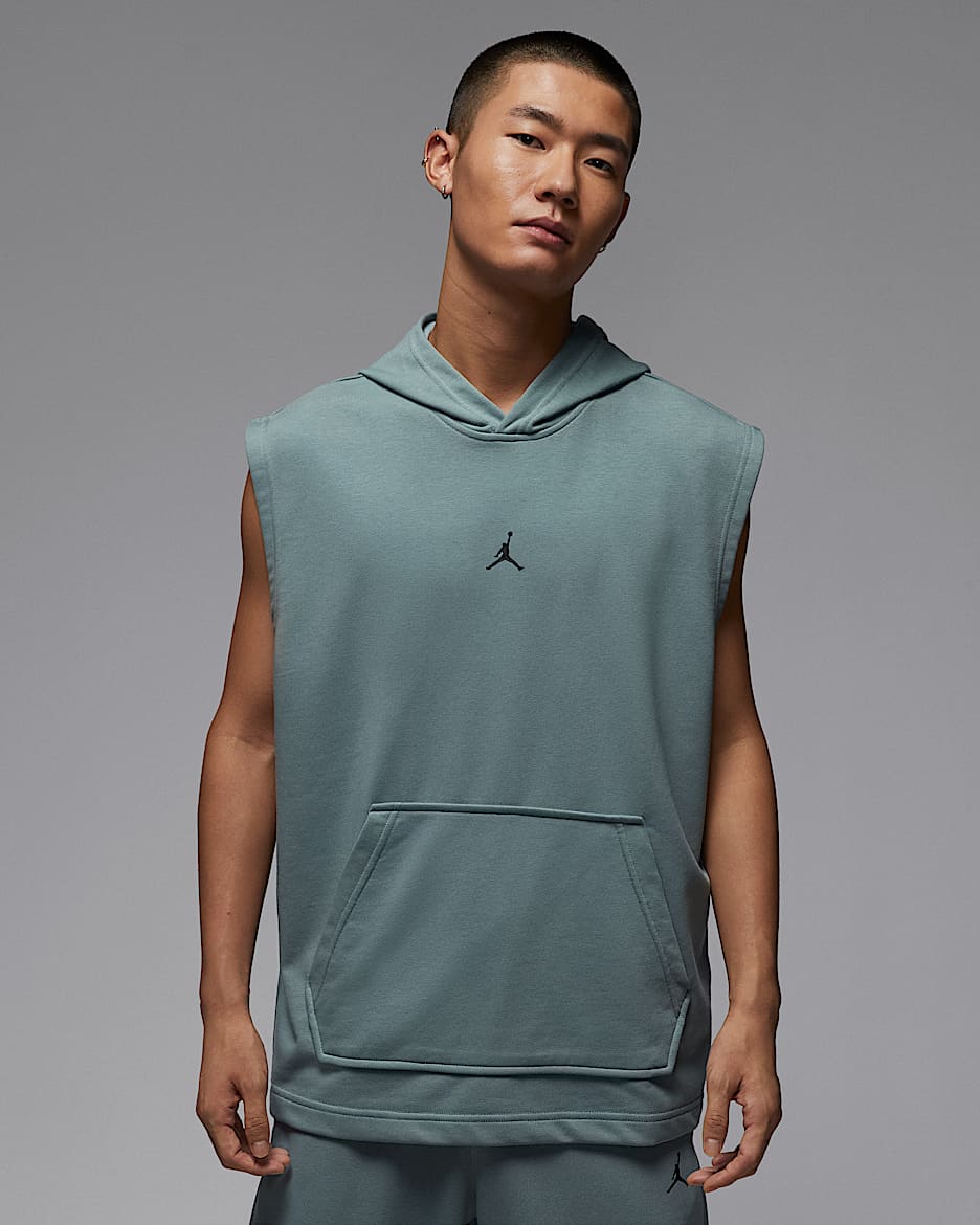 Jordan Sport Crossover Dri-FIT 男子速干无袖套头连帽衫 - 飞行员灰/黑