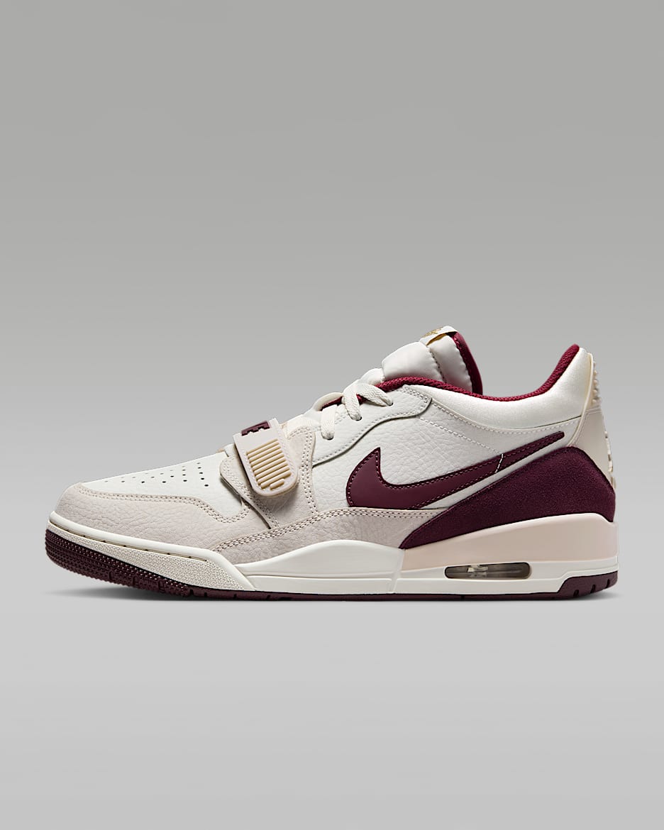 Air Jordan Legacy 312 Low 蛇年新年男子运动鞋 - 帆白/帆白/金属色/鲜亮勃艮第酒红
