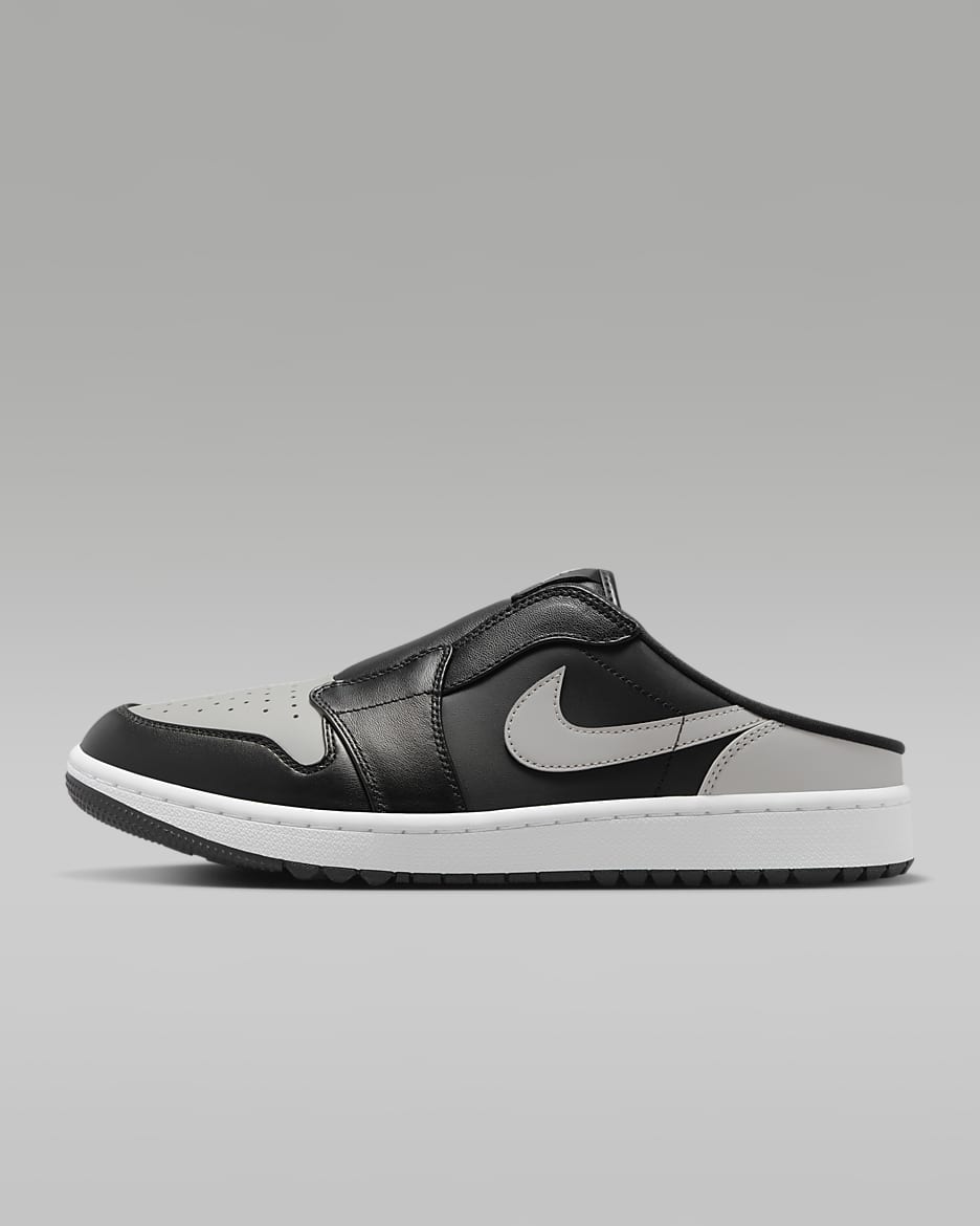 Air Jordan Mule 高尔夫一脚蹬运动鞋 - 黑/白色/中灰