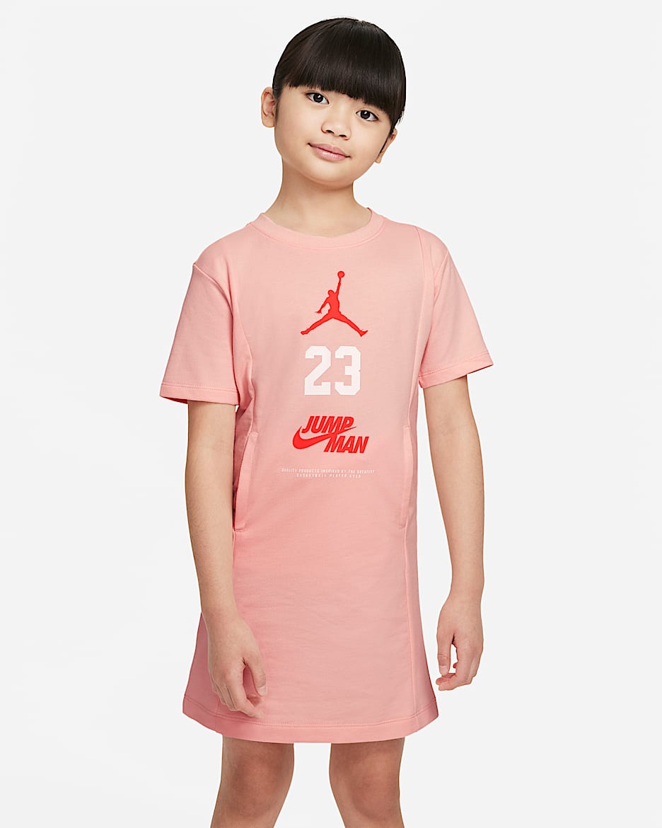 Jordan Jumpman 幼童T恤式连衣裙 - 大气浅粉