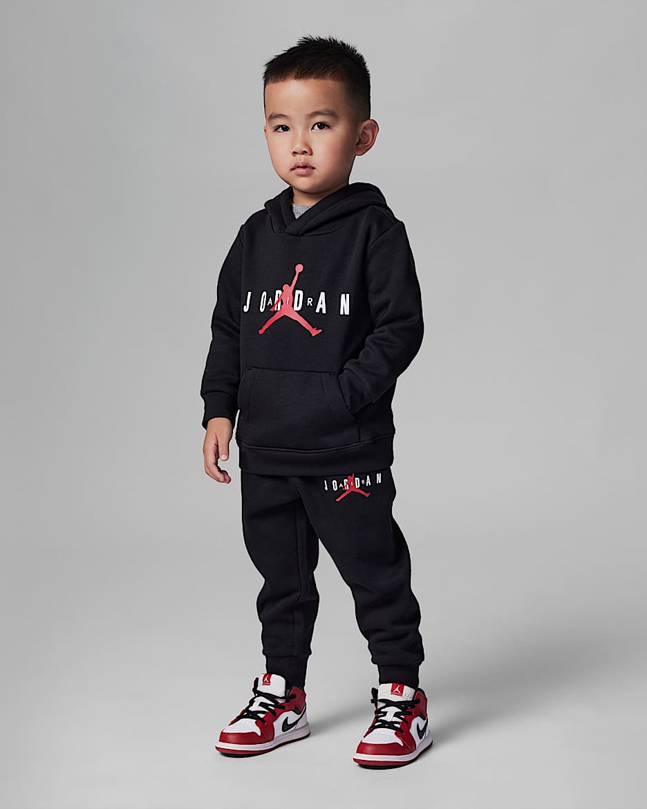 Jordan Jumpman 婴童套头连帽衫和长裤套装 - 黑