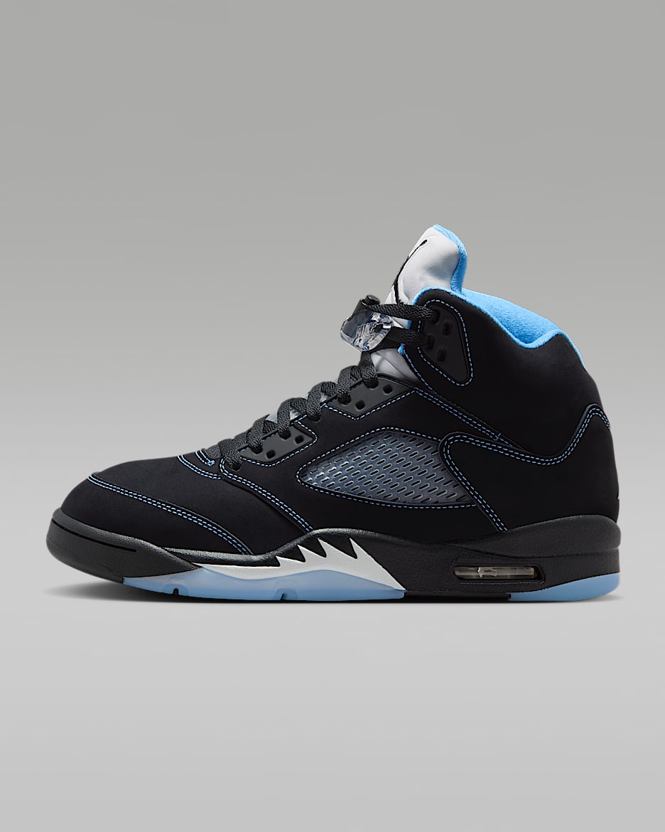 Air Jordan 5 男子运动鞋 - 黑/白色/大学蓝