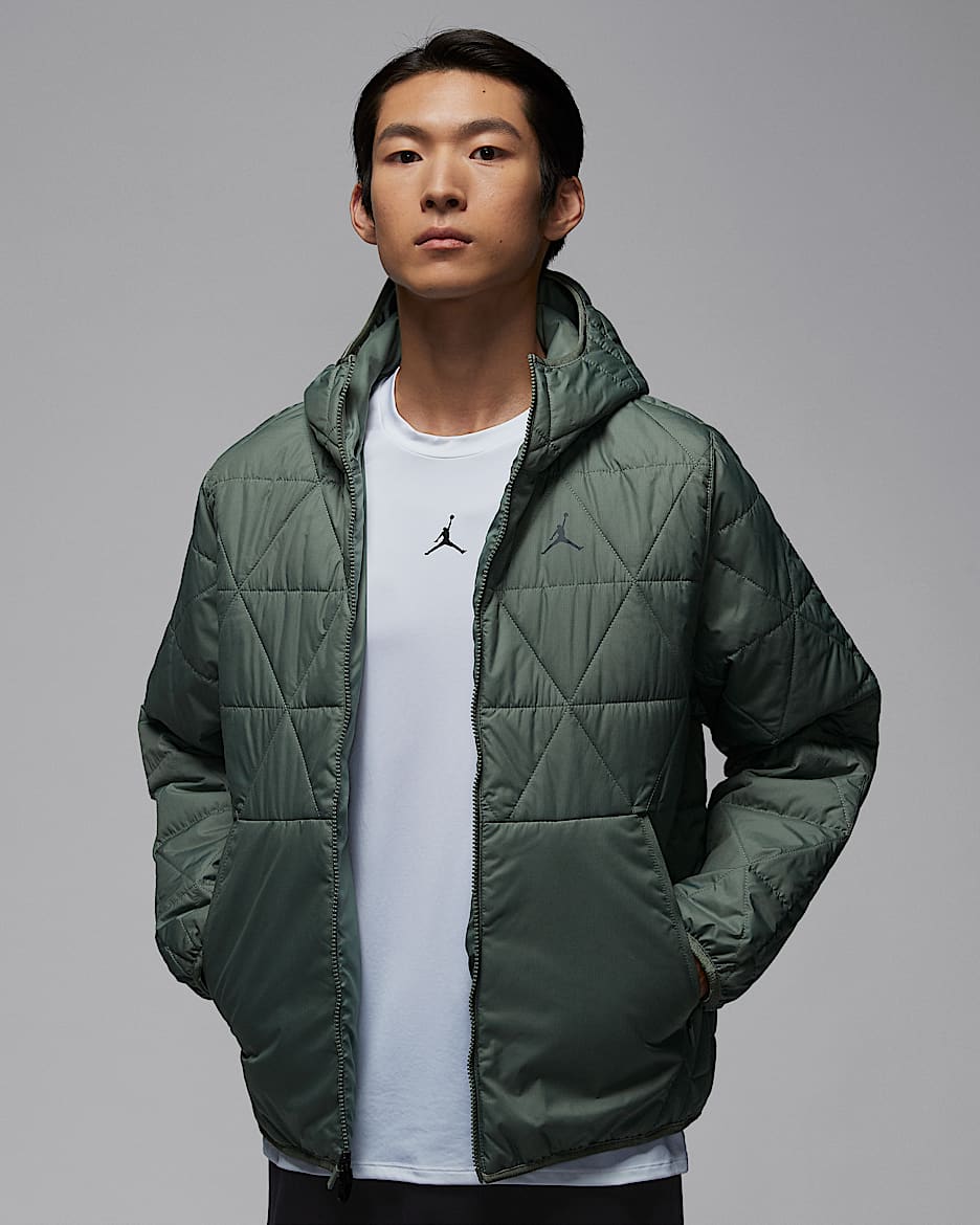 Jordan Sport Therma-FIT 男子拒水夹克 - 复古苔绿/暗灰色