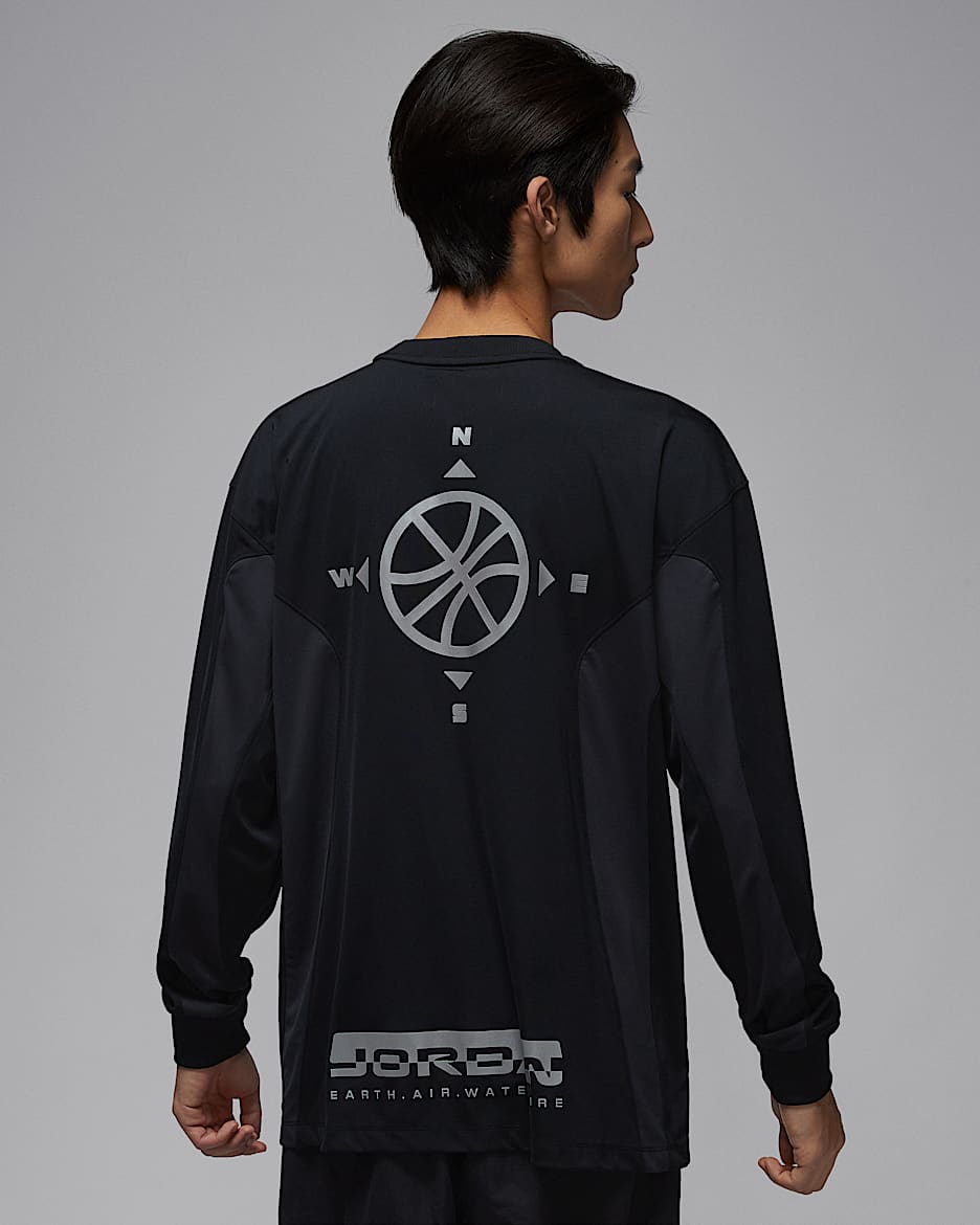 Jordan Brooklyn Hike Mike 男子印花球衣 - 黑/灰黑