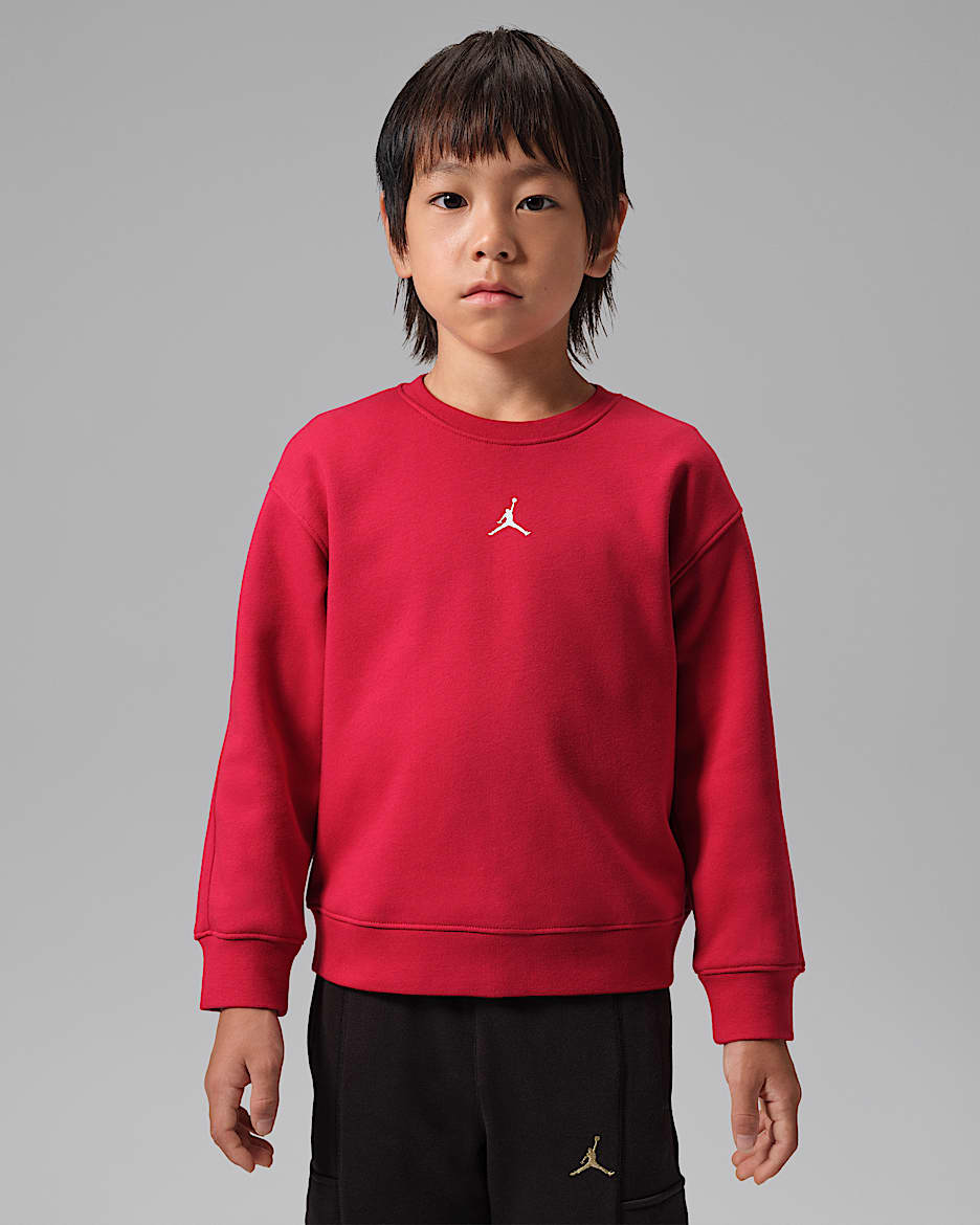 Jordan Jumpman 幼童加绒圆领上衣 - 健身红