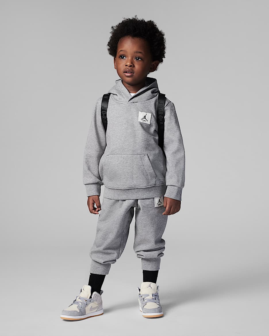 Jordan Jumpman 婴童套头连帽衫和长裤套装 - 碳素灰