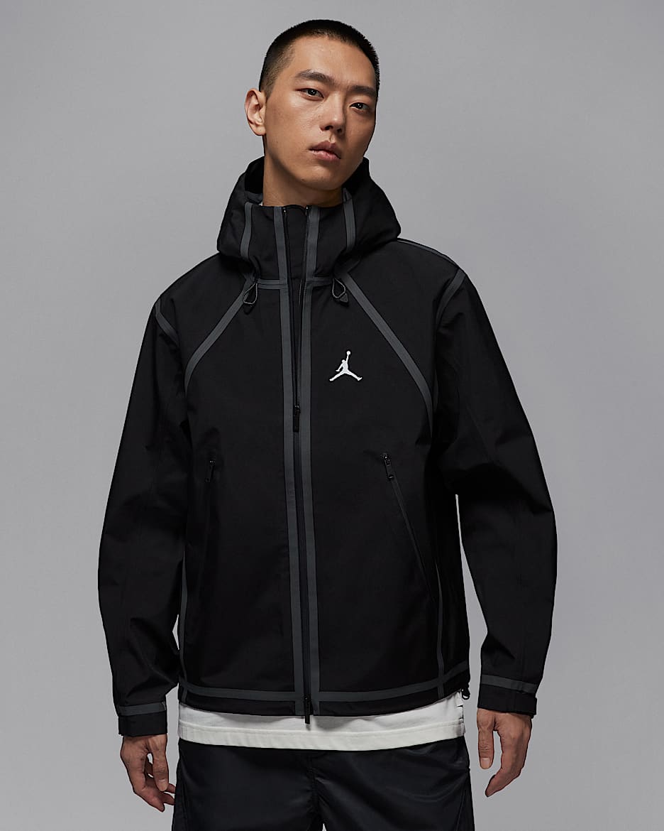 Jordan Flight Mountainside GORE-TEX 3L 男子防风防水夹克硬壳冲锋衣 - 黑/白色
