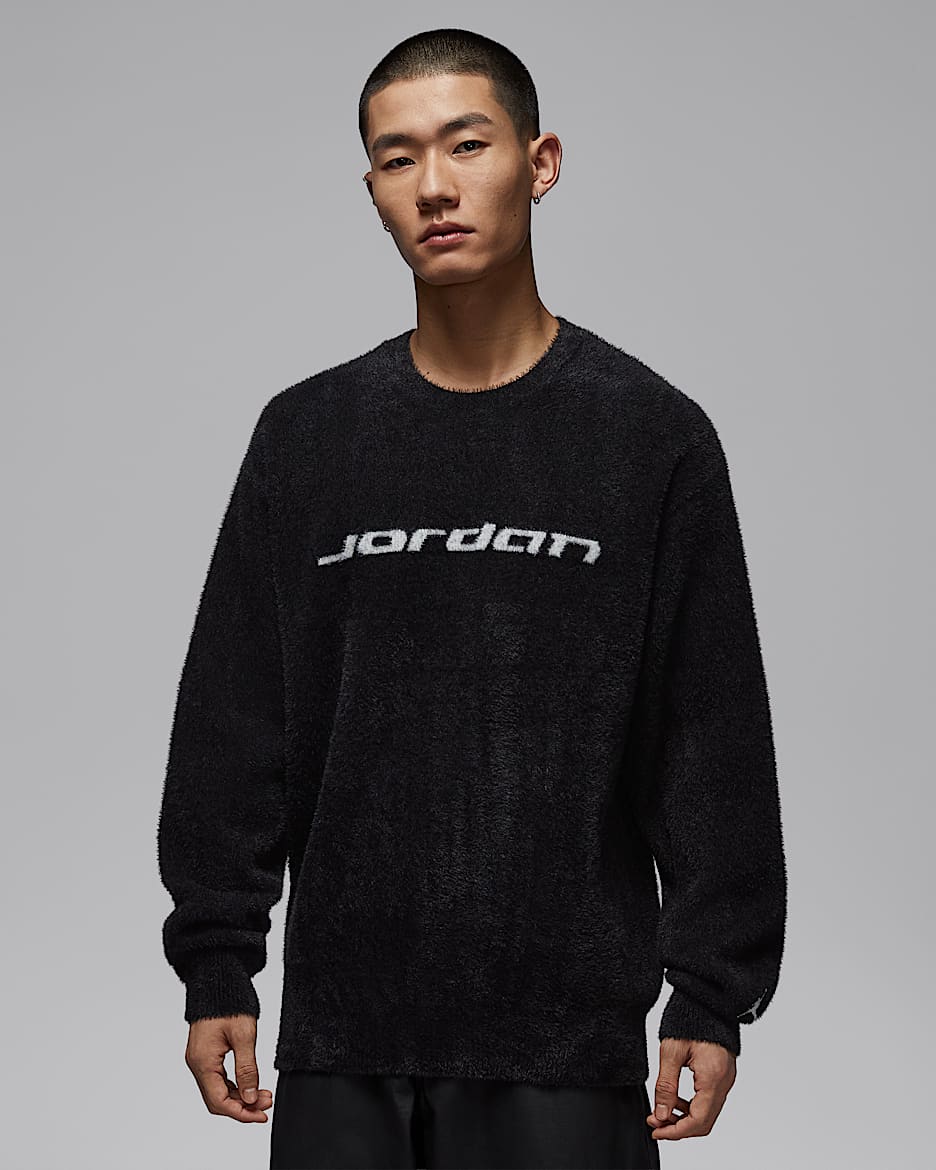 Jordan Flight 男子毛衣 - 黑/帆白