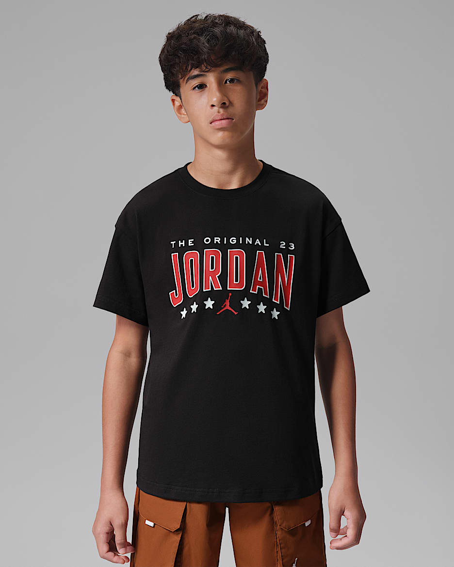 Jordan Interstate 23 大童印花短袖T恤 - 黑