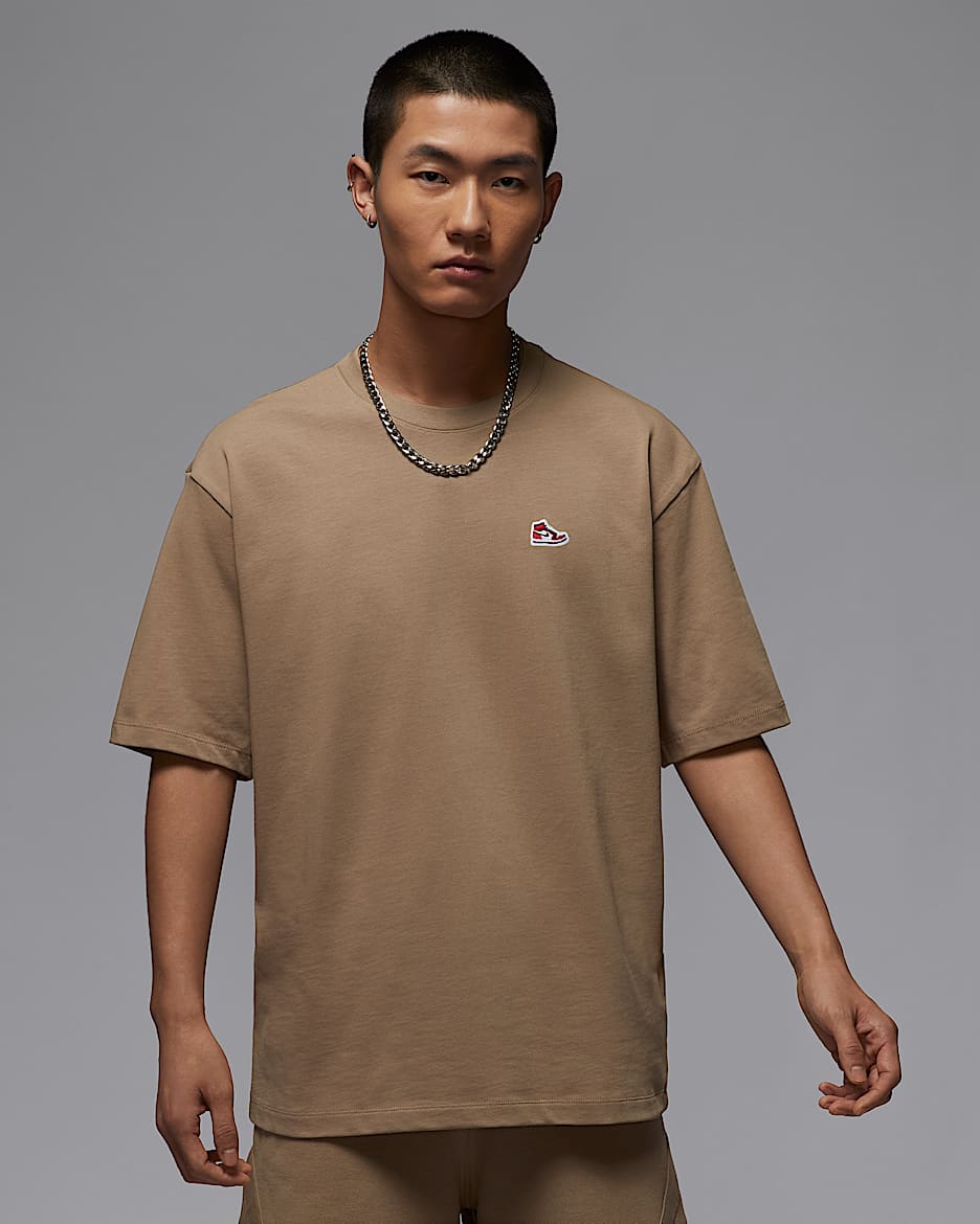 Jordan Brand 男子运动鞋贴片T恤 - 沙漠迷彩/黑