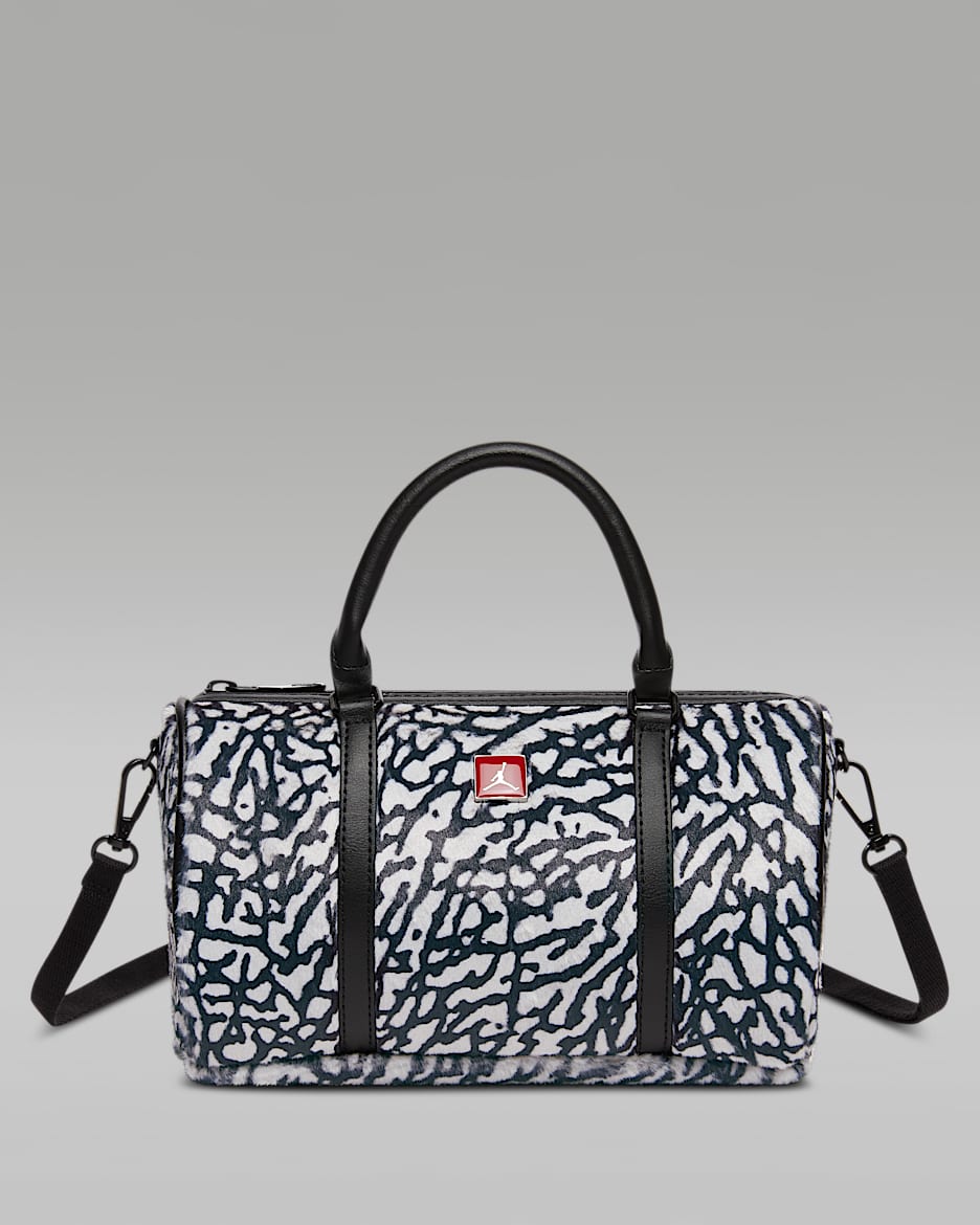 Jordan Icon 人造毛皮斜挎包 - 水泥灰