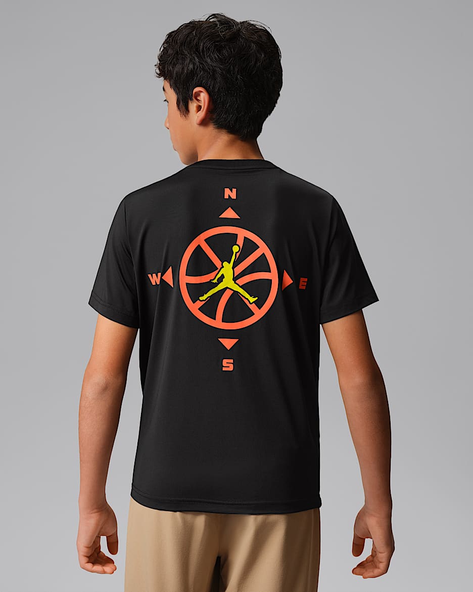 Jordan Jumpman Compass 大童凉感T恤 - 黑