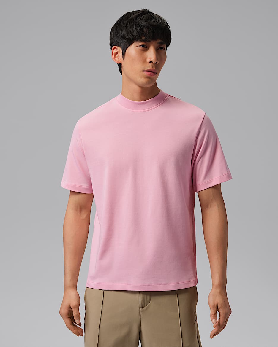 Jordan Sport Dri-FIT 男子速干企领高尔夫上衣 - 中柔粉/白色