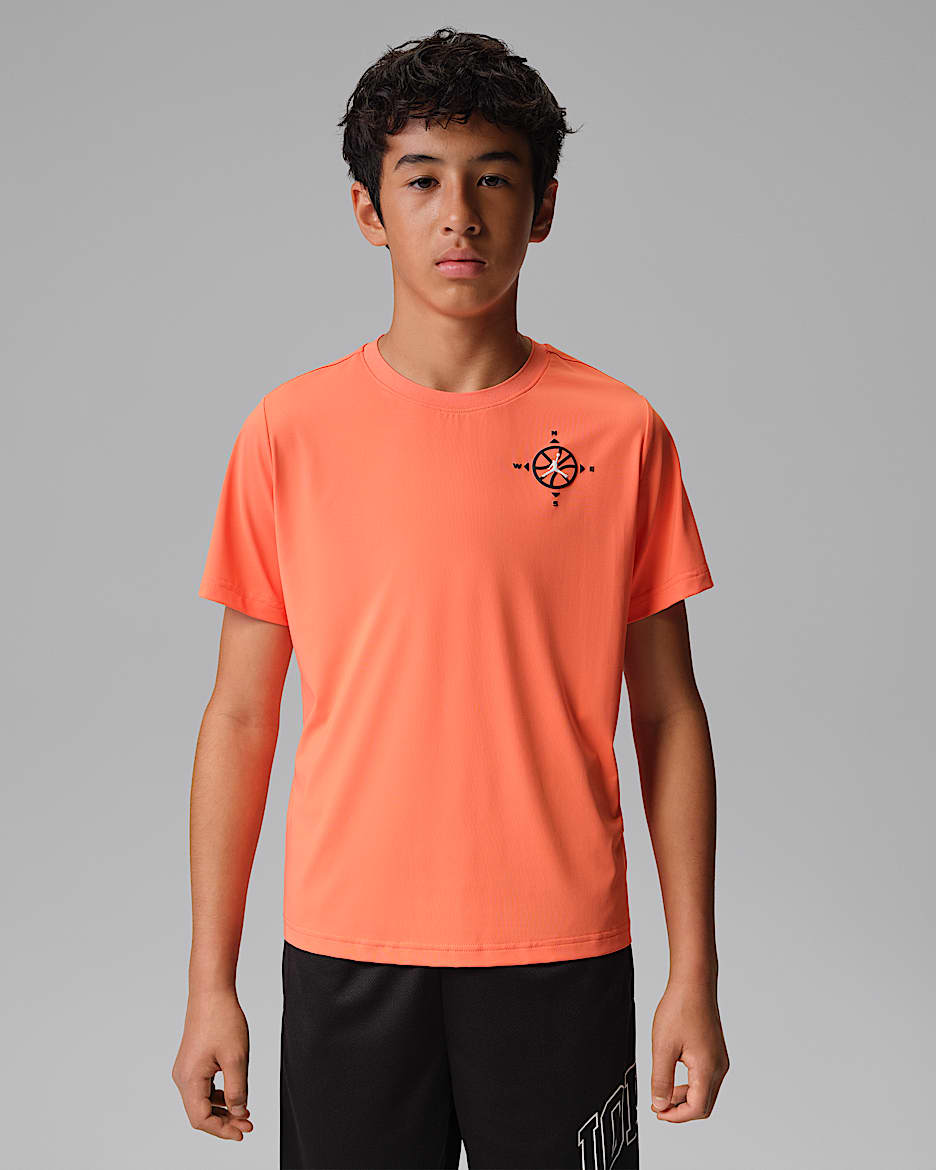 Jordan Jumpman Compass 大童凉感T恤 - 浅野芒果黄