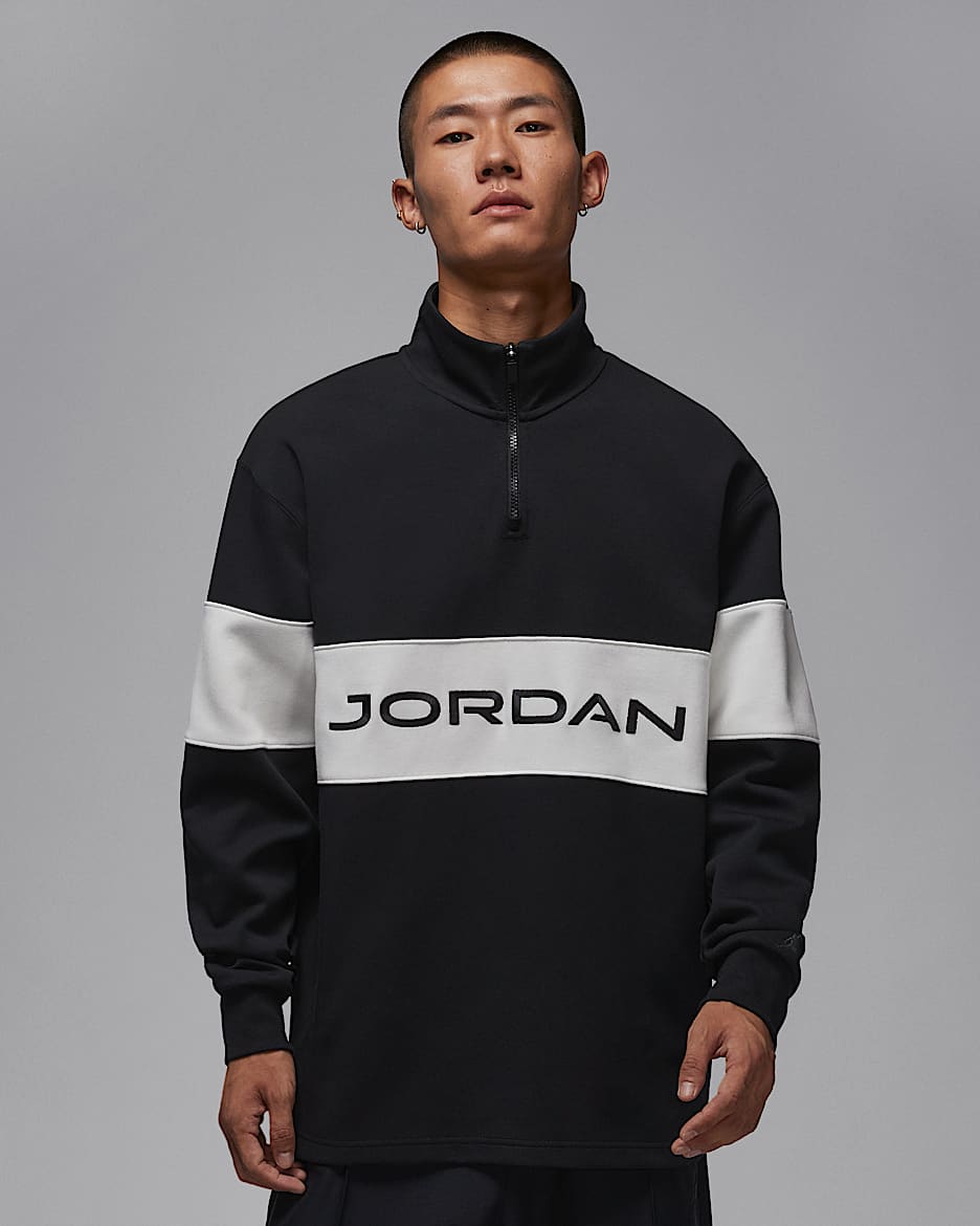 Jordan Dri-FIT 男子速干高尔夫上衣 - 黑/帆白/暗灰色