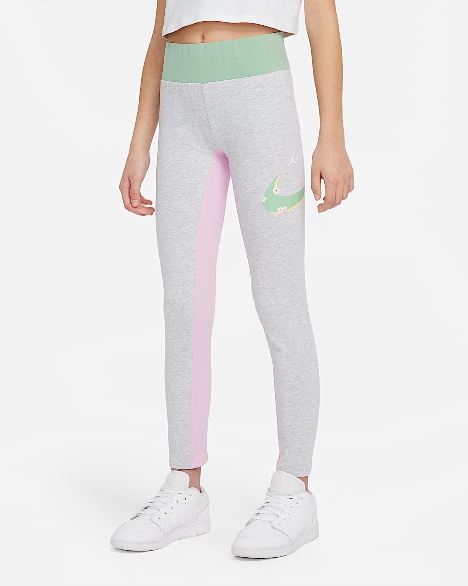 Jordan 大童（女孩）紧身裤 - 月亮灰