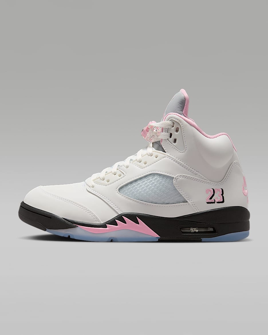 Air Jordan 5 Retro "Medium Soft Pink" 复刻男子运动鞋 - 白色/黑/中柔粉