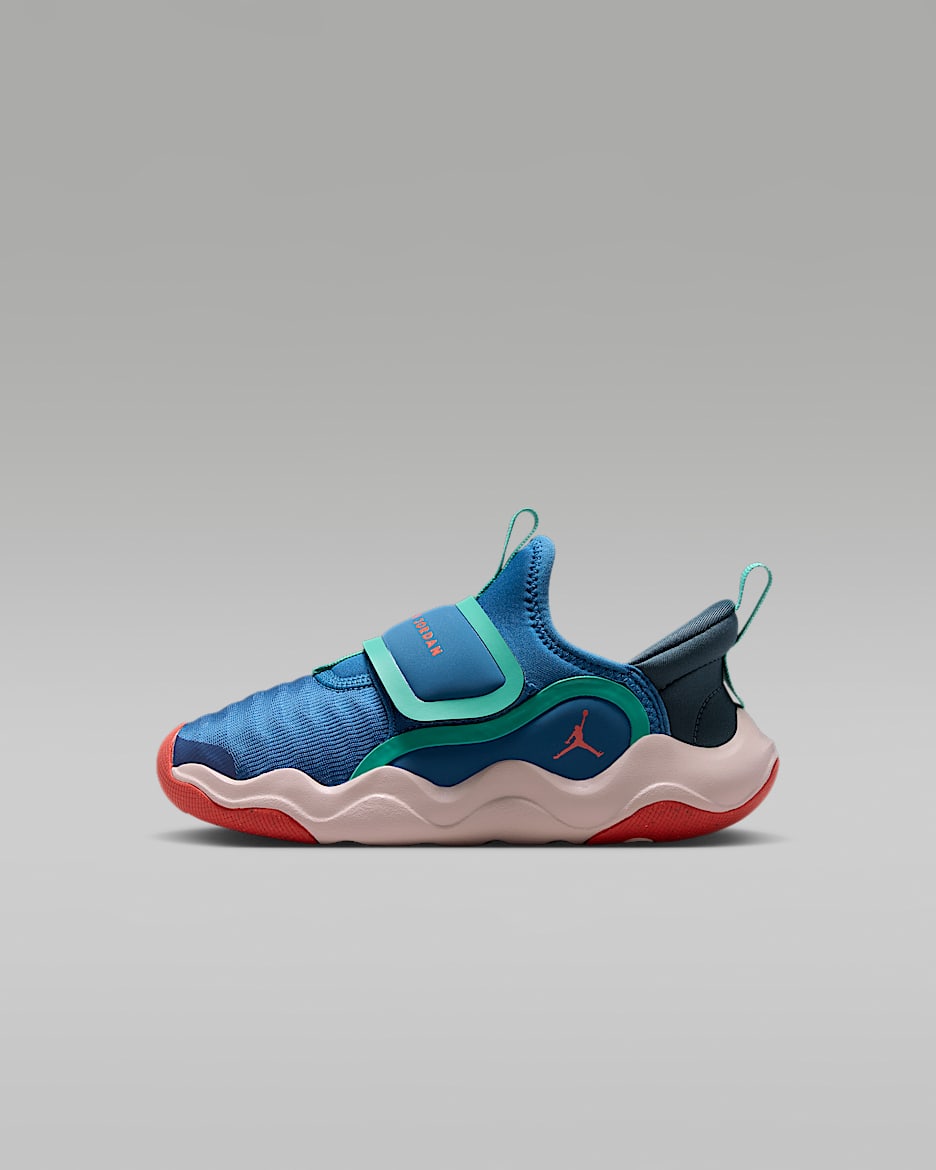Jordan 23/7.2 EasyOn 小鲨鱼幼童运动鞋 - 纯蓝/成熟蓝/运动绿/小径红