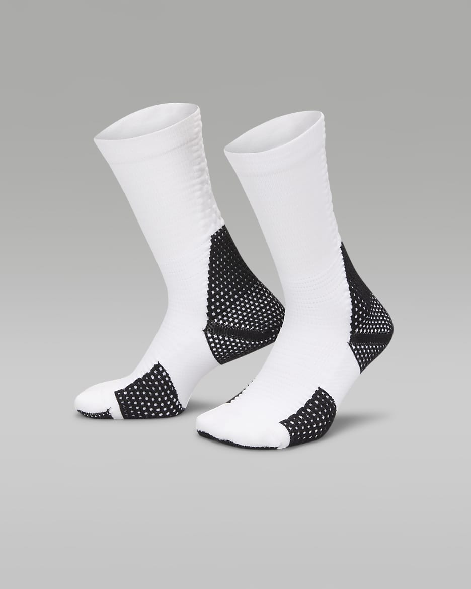 Jordan Unicorn Dri-FIT ADV 舒适速干中筒运动袜（1 双） - 白色/黑