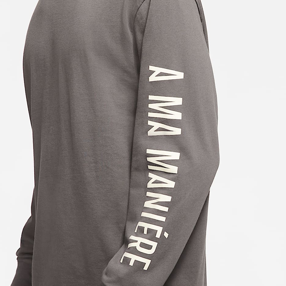 Jordan x A Ma Maniére 男子长袖T恤 - 深雾灰/淡奶白