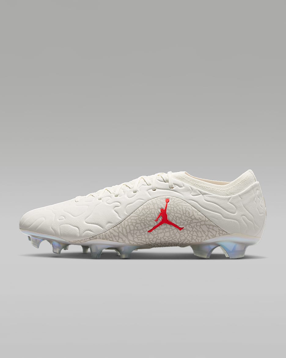 Jordan Tiempo Maestro Elite SE 天迫系列男/女 FG 天然硬质草地低帮足球鞋 - 帆白/红外线红 23