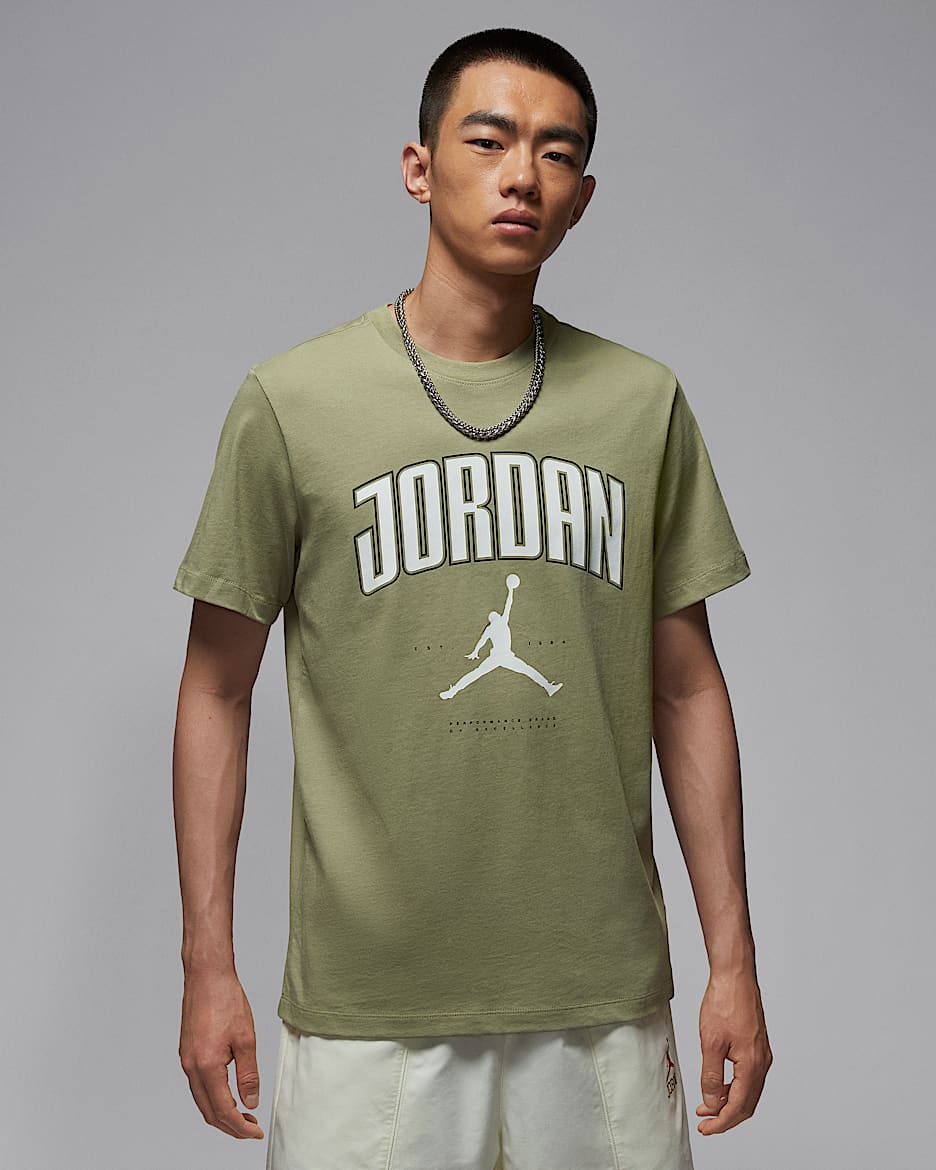 Jordan 男子T恤 - 中卡其/帆白