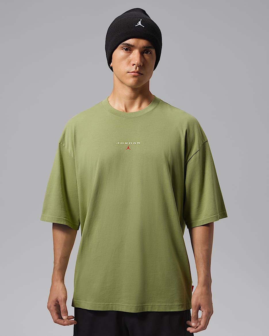 Jordan Flight Essentials 男子 Oversize 风短袖T恤 - 野外绿