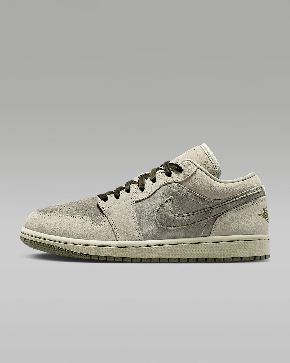 Air Jordan 1 Low SE 女子运动鞋 - 雾杉木绿/硬玉绿/军裤卡其/雾杉木绿