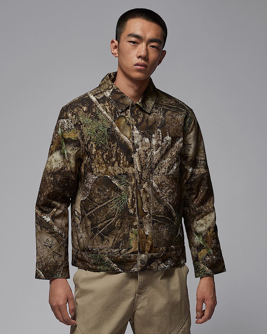 Jordan Flight Chicago Realtree 男子夹克 - 中橄榄绿/帆白
