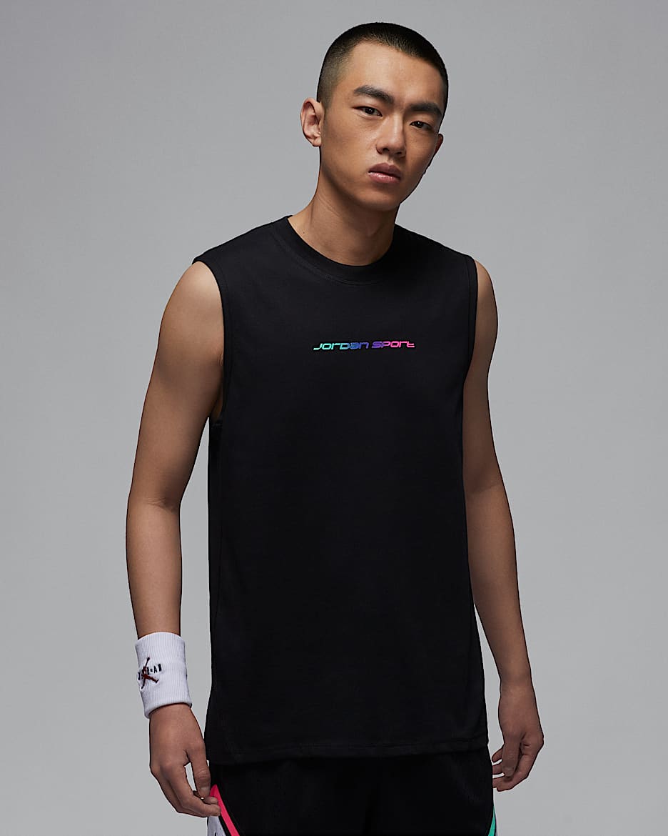 Jordan Dri-FIT 下站东单男子速干无袖上衣 - 黑