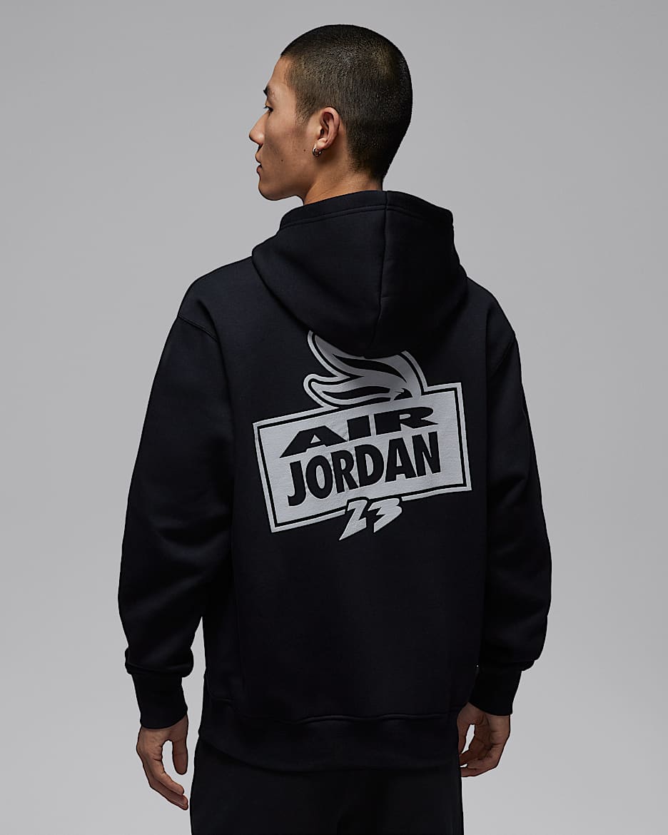 Jordan AJ8 男子加绒套头连帽衫 - 黑