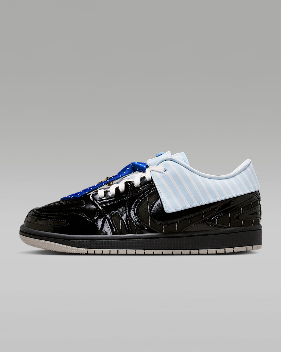 Air Jordan 1 Low Method of Make 女子运动鞋 - 黑/帆白/氢蓝/黑