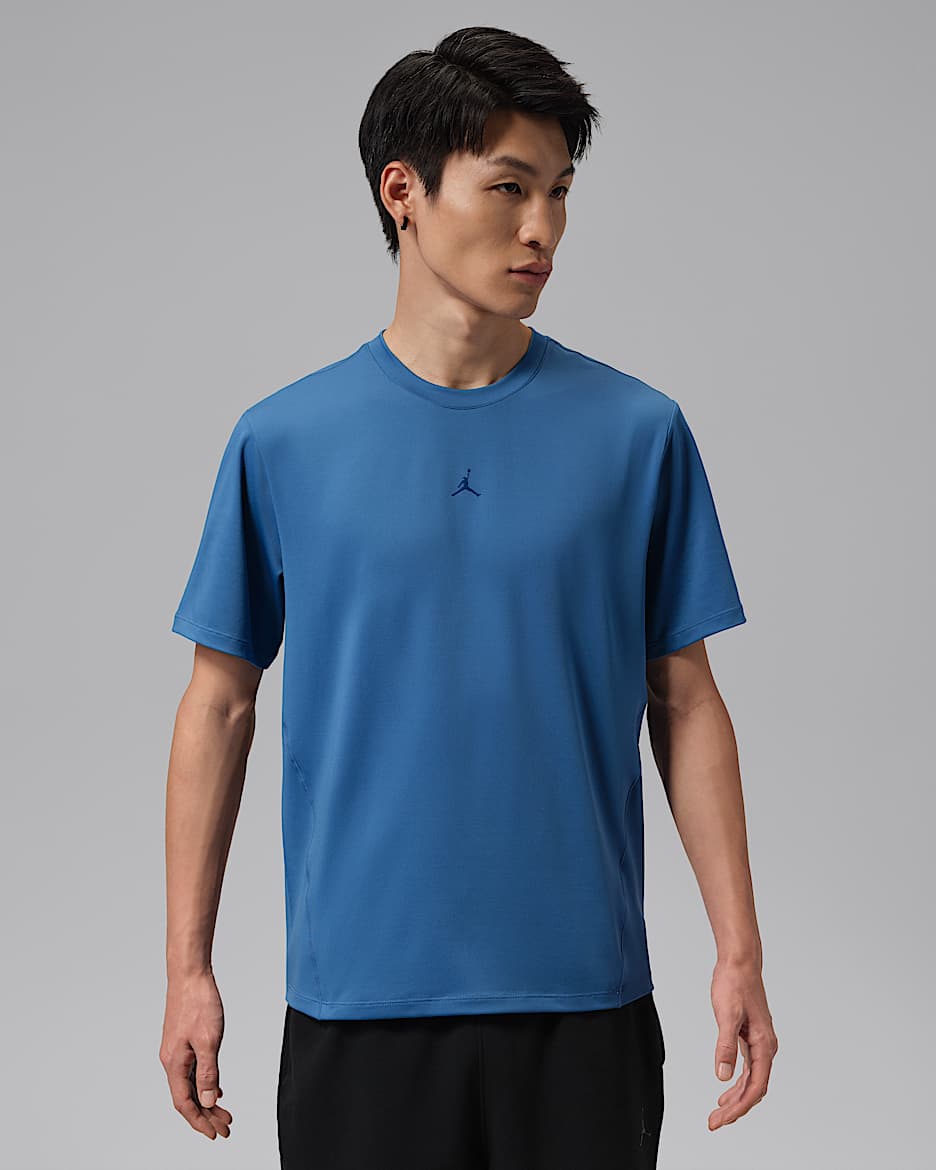 Jordan Sport Flightweight Dri-FIT 男子防晒速干短袖上衣 - 纯蓝/黑