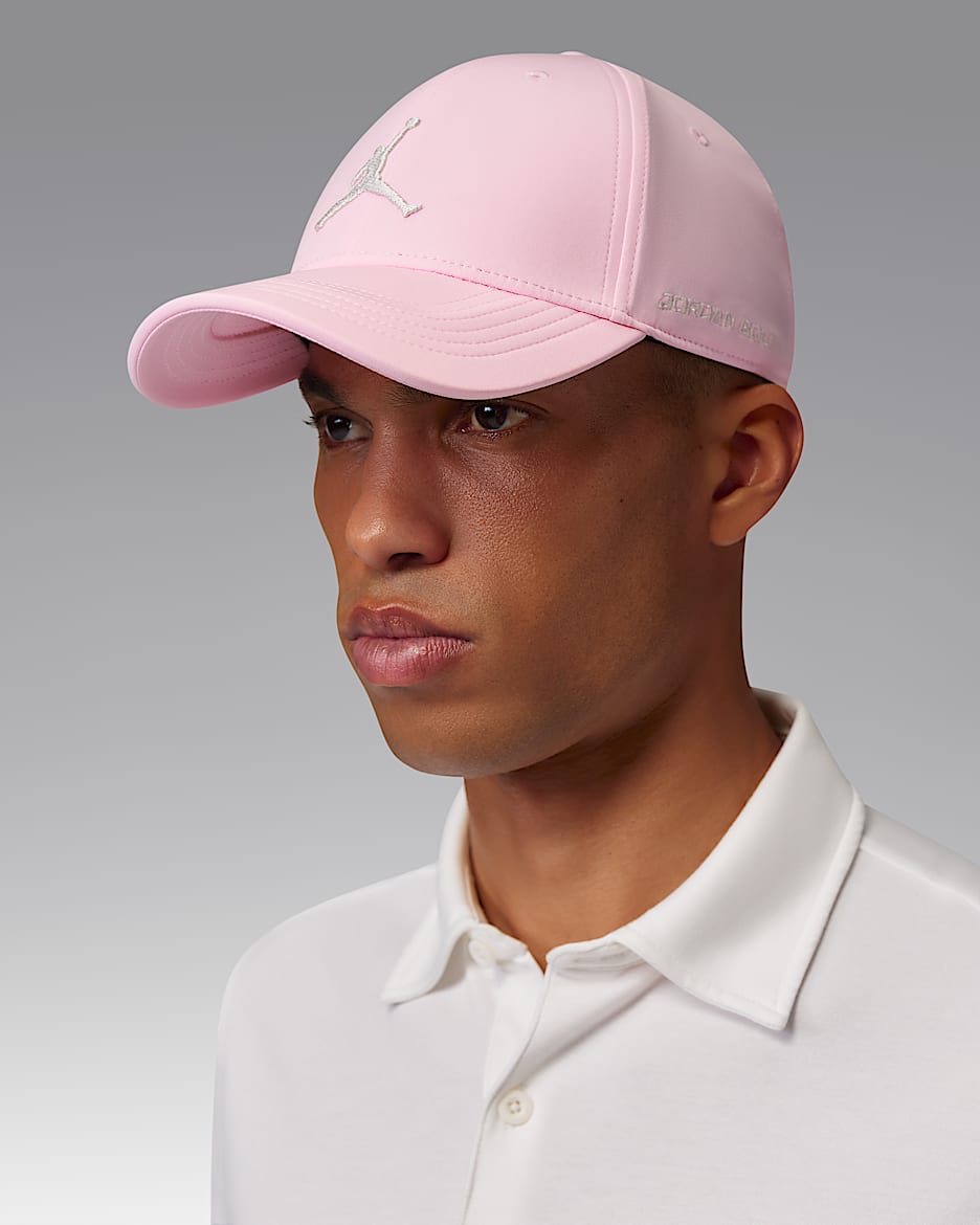 Jordan Club Dri-FIT 速干半硬顶高尔夫运动帽 - 中柔粉/帆白