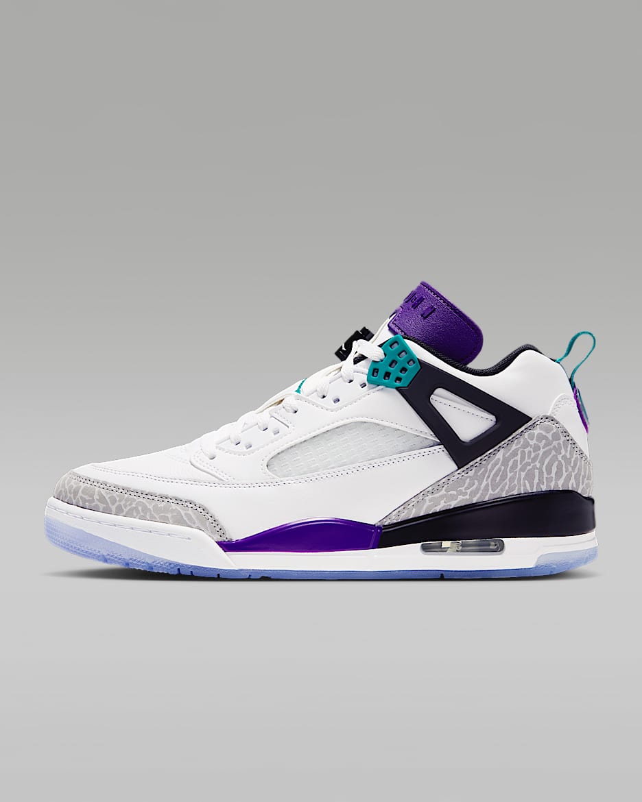Jordan Spizike Low 男子运动鞋 - 白色/庭紫/浅烟灰/里约青