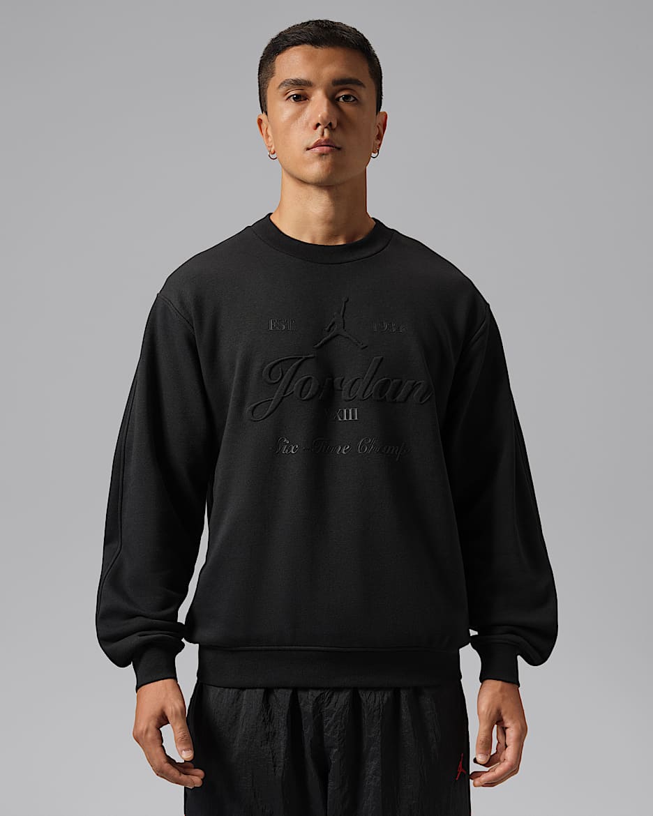 Jordan Essentials+ Brooklyn 男子圆领运动衫 - 黑