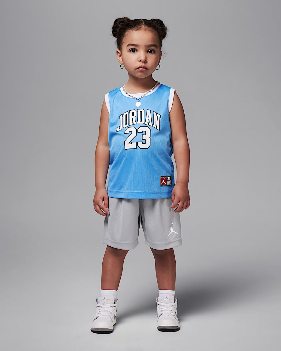 Jordan 23 婴童球衣和短裤套装 - 狼灰