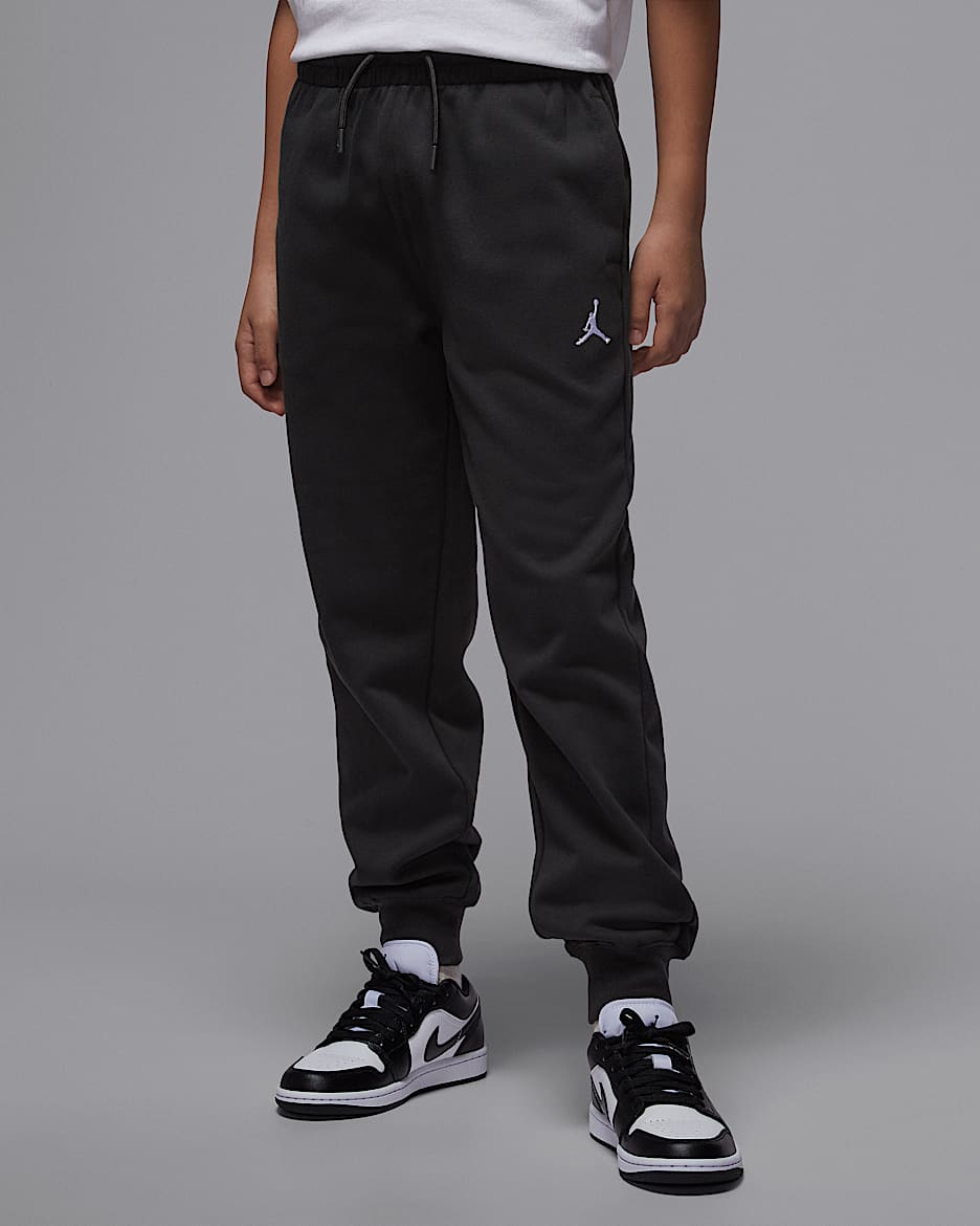 Jordan Brooklyn Fleece 大童加绒长裤 - 灰黑