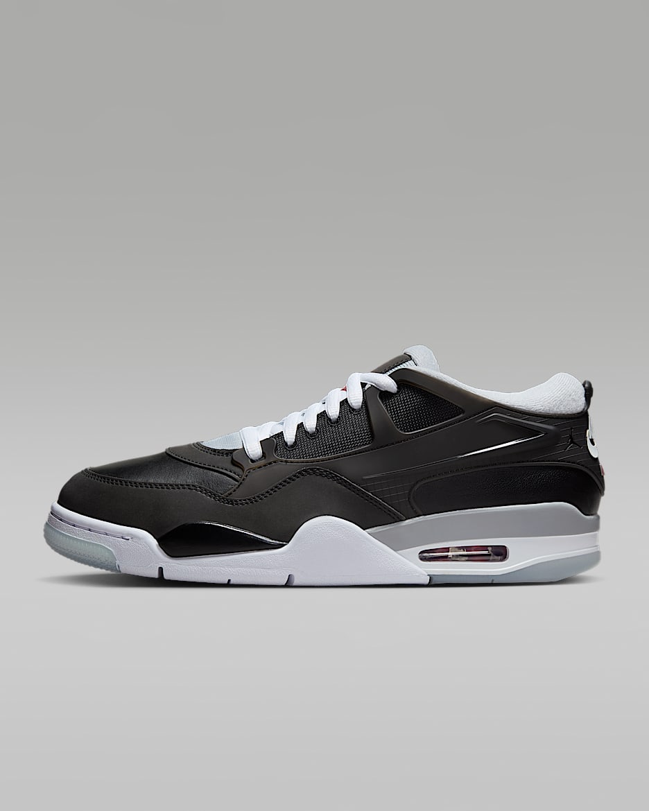 Air Jordan 4 RM 男子运动鞋骑士鞋 - 黑/狼灰/白色/火焰红