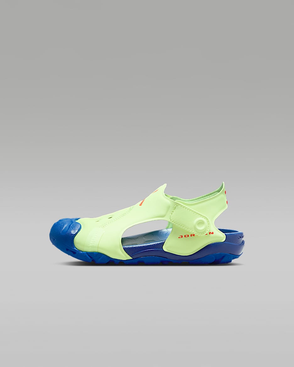 Jordan OTDR 幼童凉鞋 - 微黄绿/游戏宝蓝/红外线红 23