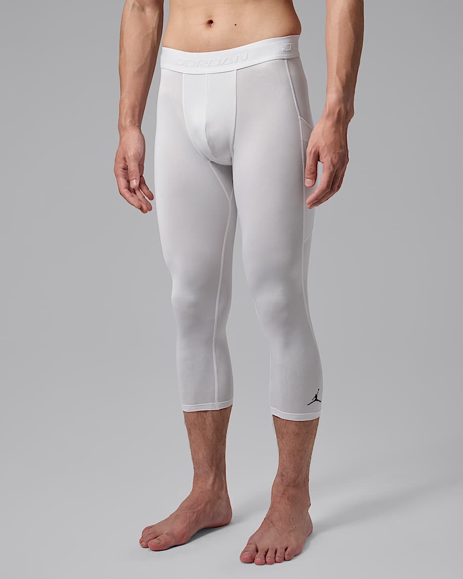 Jordan Sport Essentials Dri-FIT 男子速干七分紧身裤 - 白色