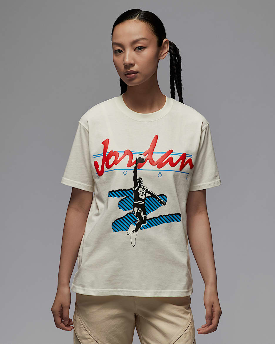 Jordan MVP 女子印花T恤 - 帆白