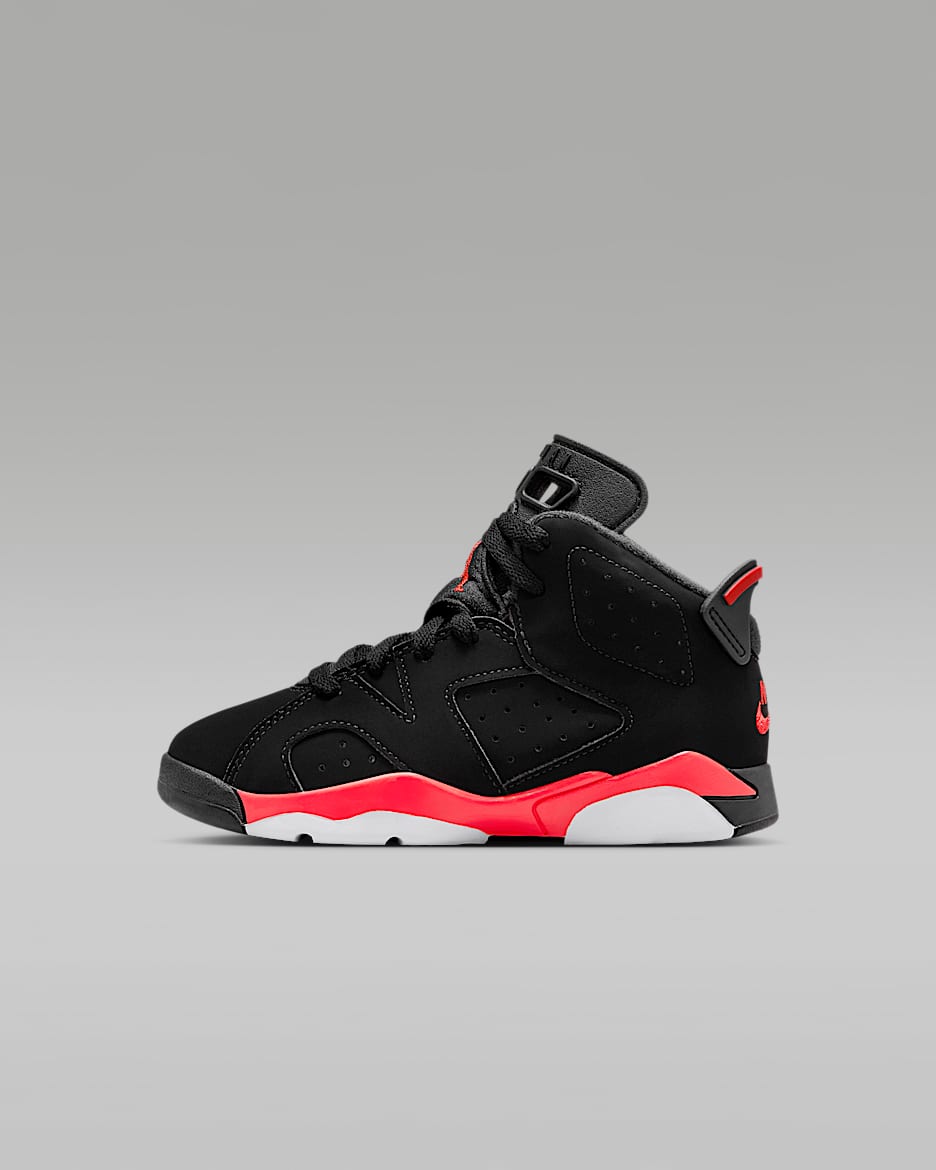 Jordan 6 Retro "Infrared Salesman" 复刻幼童运动鞋 - 黑/浅深红