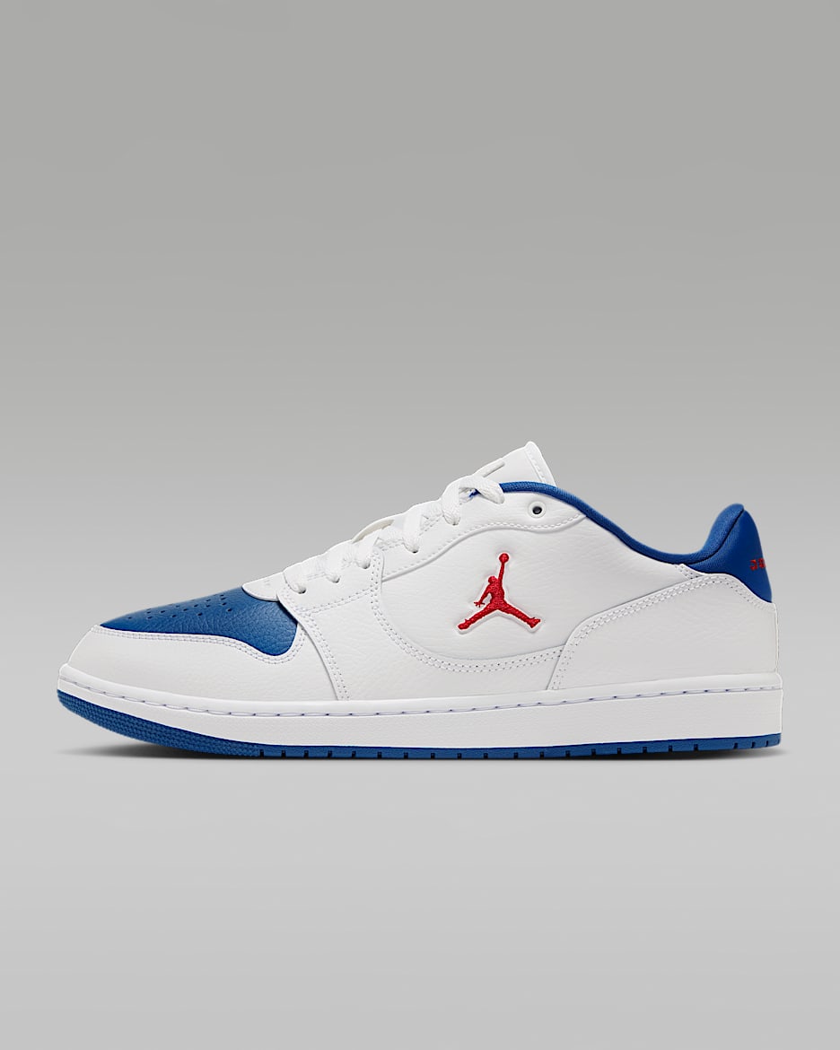 Jordan Court Connect Low 男子运动鞋 - 白色/纯蓝/火焰红