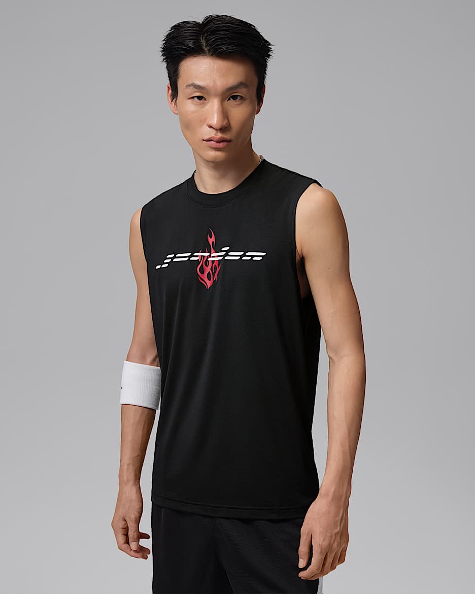 Jordan Sport Dri-FIT 男子速干无袖篮球上衣 - 黑