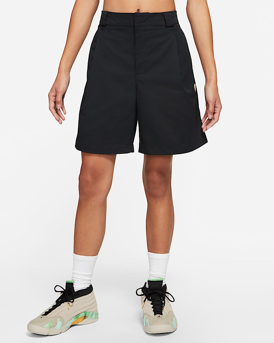 Jordan x Aleali May 女子短裤 - 黑/中橄榄绿