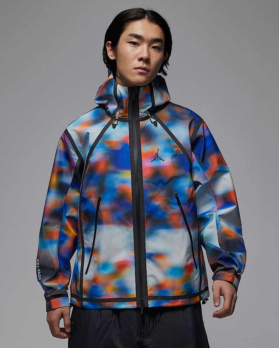 Jordan Flight GORE-TEX Mountainside 3L 男子防风防水夹克硬壳冲锋衣 - 白金色/黑