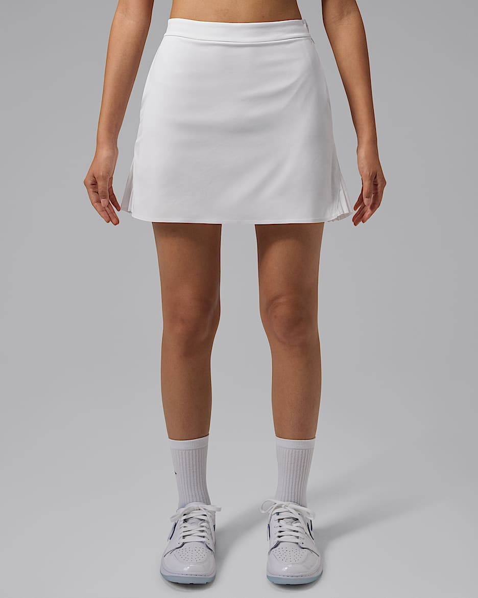 Jordan Sport Dri-FIT 女子速干高尔夫半身裙 - 白色/白色