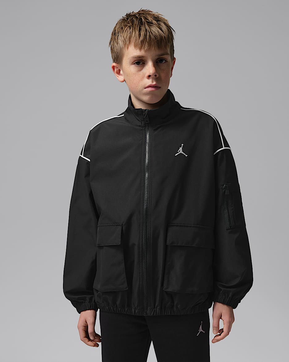 Jordan We Outside 大童梭织运动夹克 - 黑