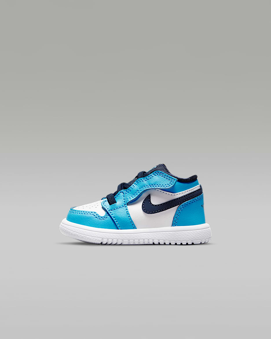 Jordan 1 Low Alt (TD) 婴童运动童鞋 - 白色/黑曜石色/暗白蓝